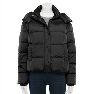 NWT Black Puffer Jacket With Hood
